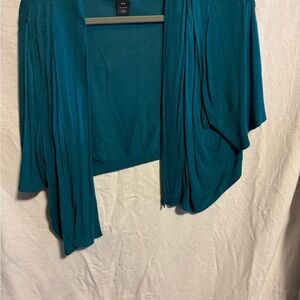Lane Bryant Teal Women's Open-Front Shrug
